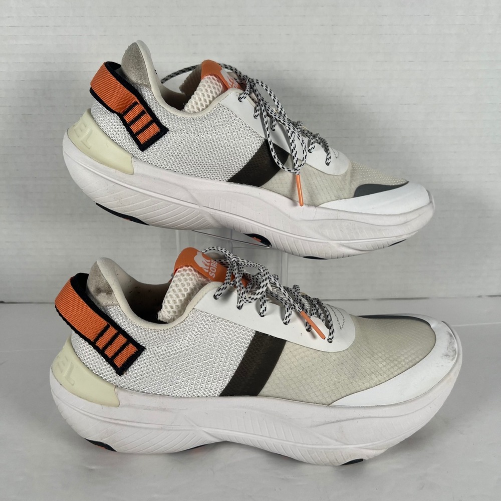 Sorel Kinetic Impact Lace Sneakers Womens 7 White Orange NL4670100 Walking Shoes - Picture 2 of 6